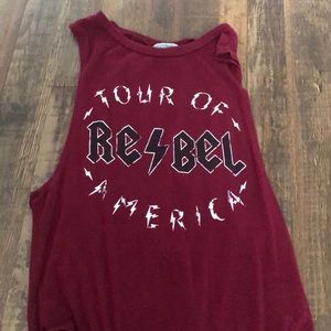 graphic red bodysuit